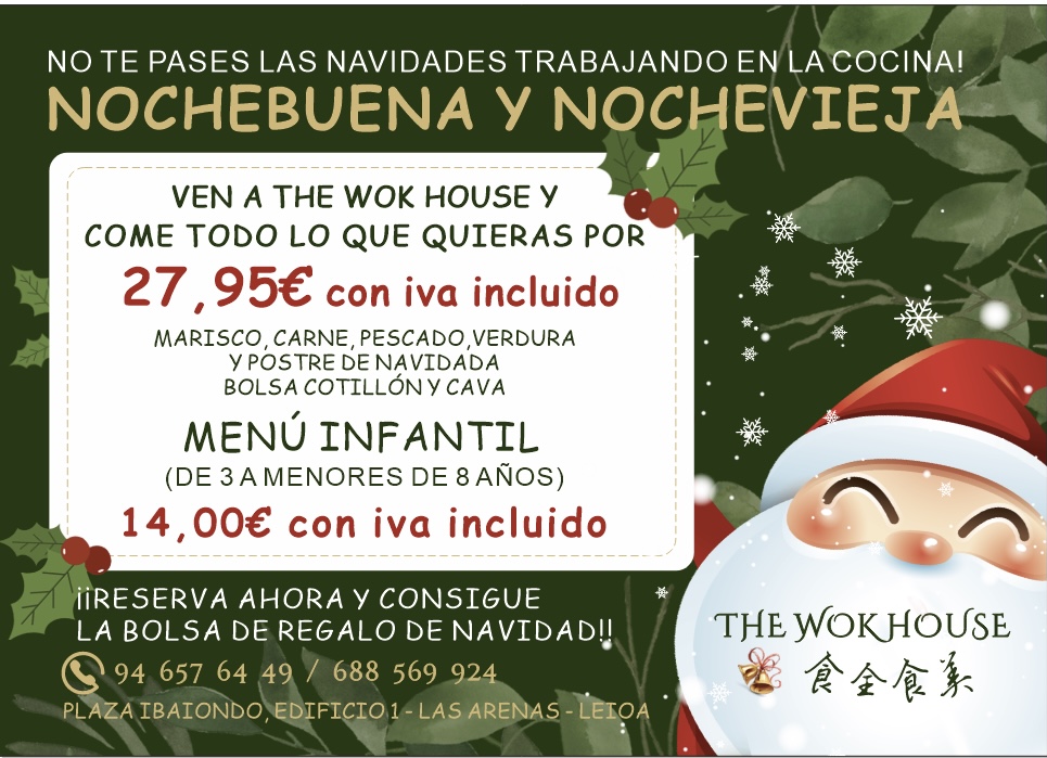 Restaurante The Wok House — Carta