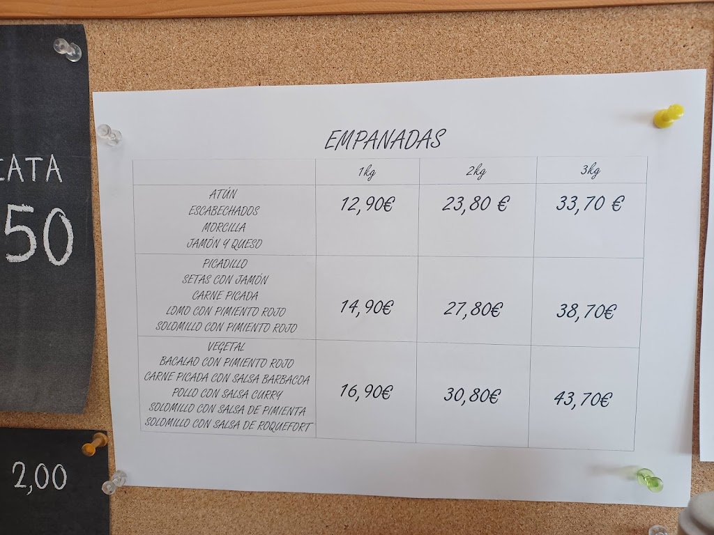 Entremasas — Carta