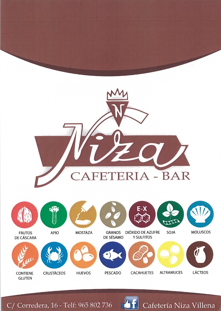 Cafeteria Niza — Carta