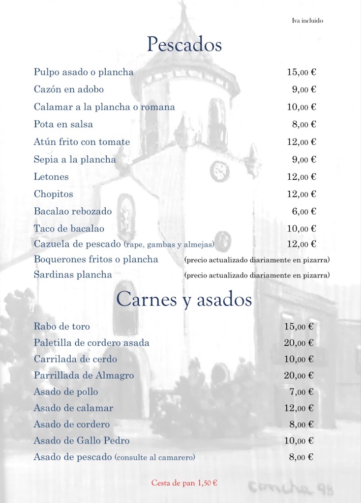 Bar Vivancos — Carta