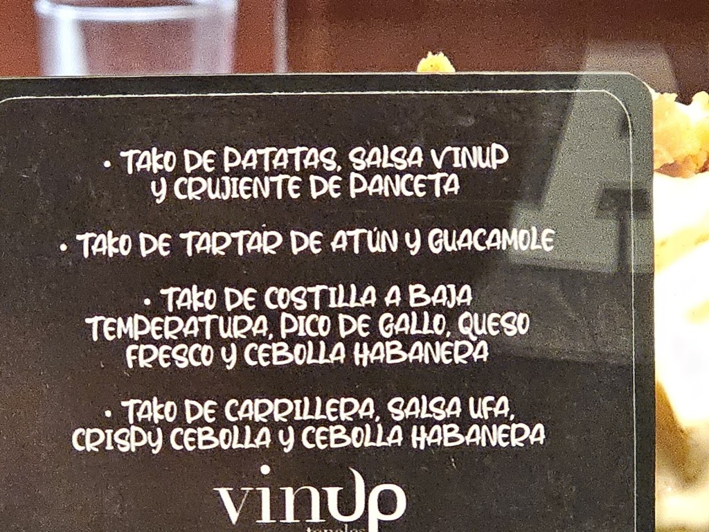 Vin up Toneles — Carta