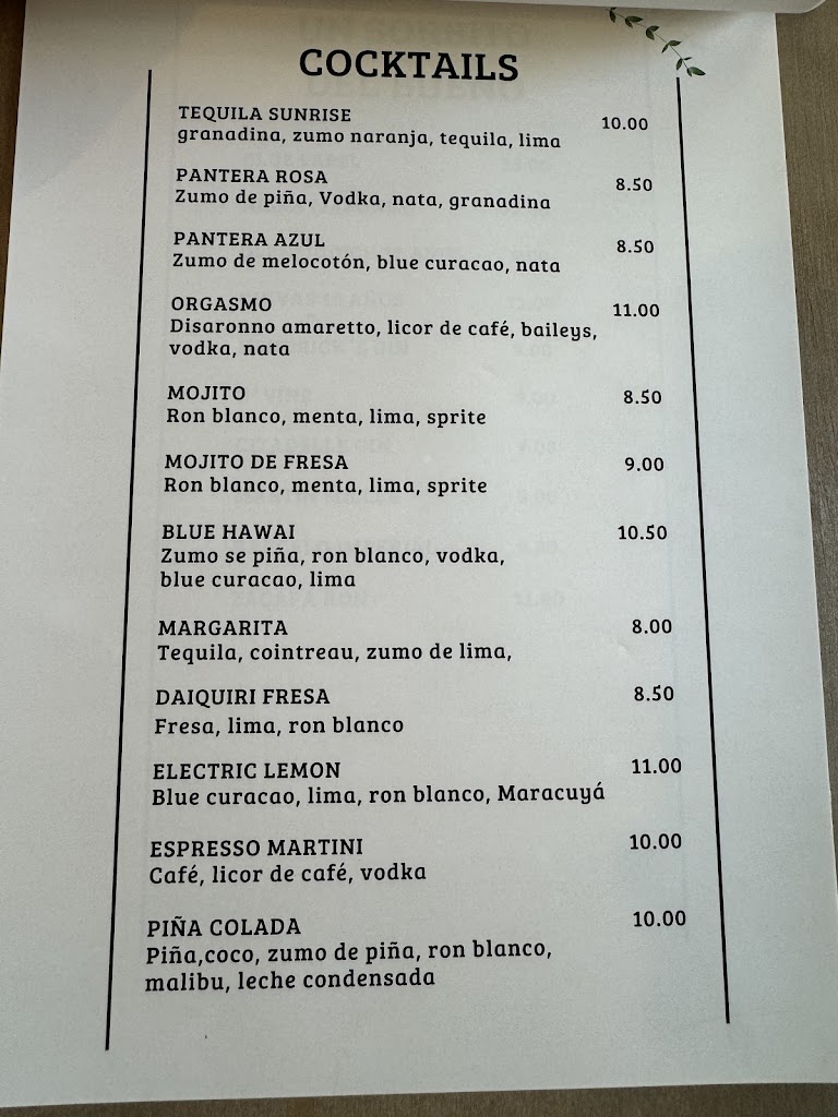RITUAL CAFE — Carta