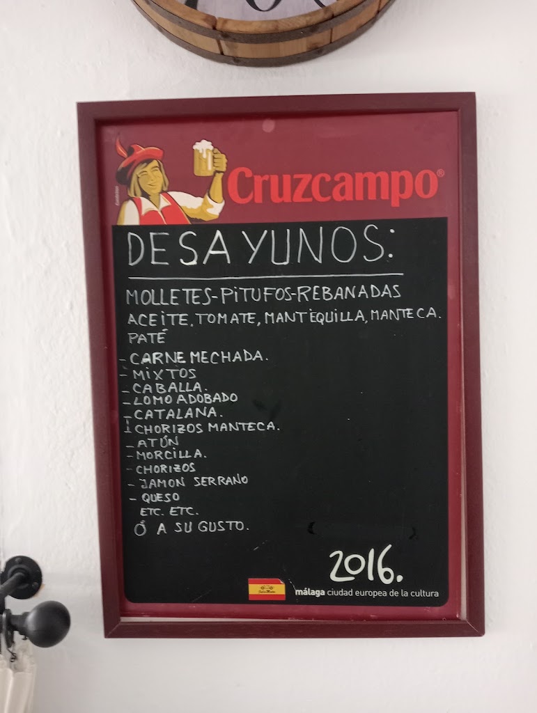 Bar " LOS PACOS " — Carta