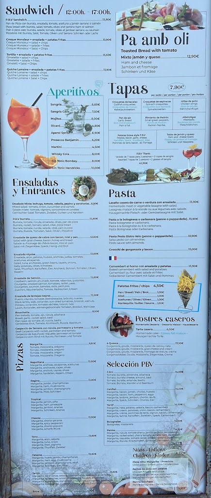 Pascal Bistro Velo — Carta