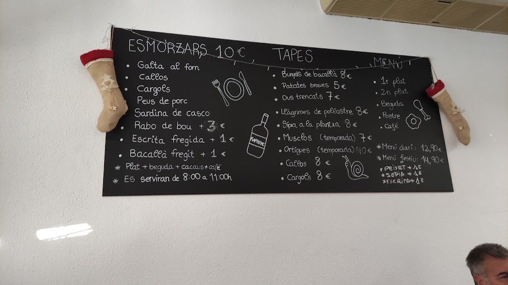 Bar Casal municipal del Jubilat — Carta