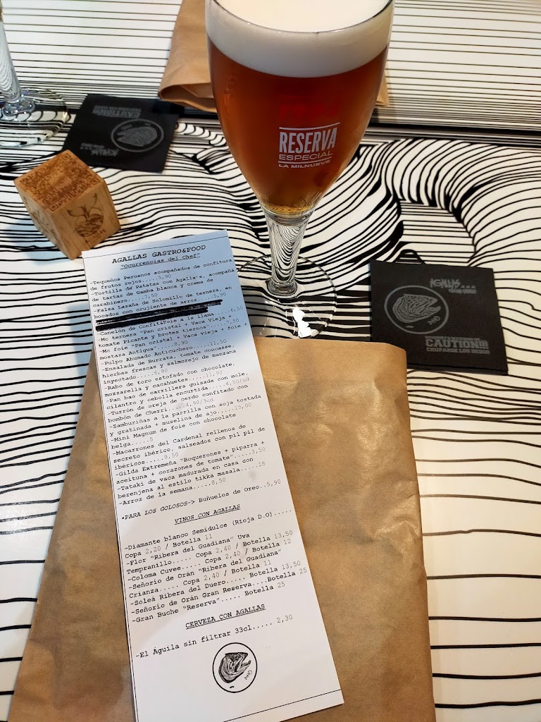 Agallas Gastro & Food — Carta