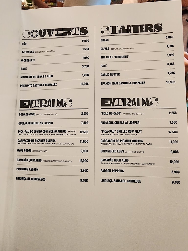 Butchers Montijo — Carta