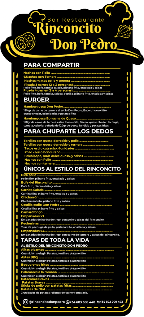 Rinconcito Don Pedro — Carta