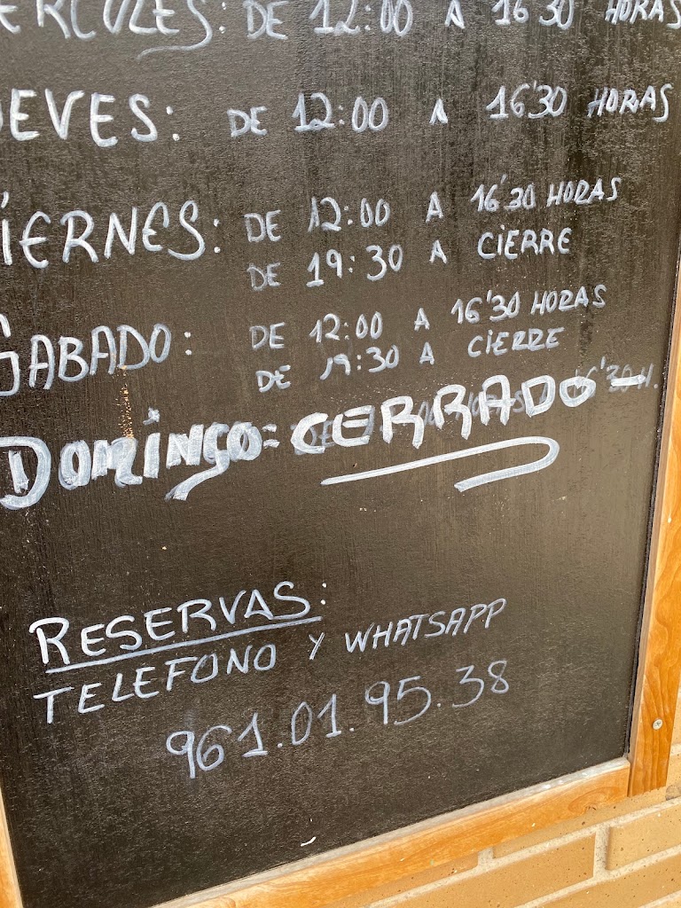Restaurante Tu Mandas — Carta