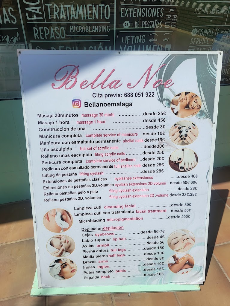 BELLA NOE Beauty Shop — Carta