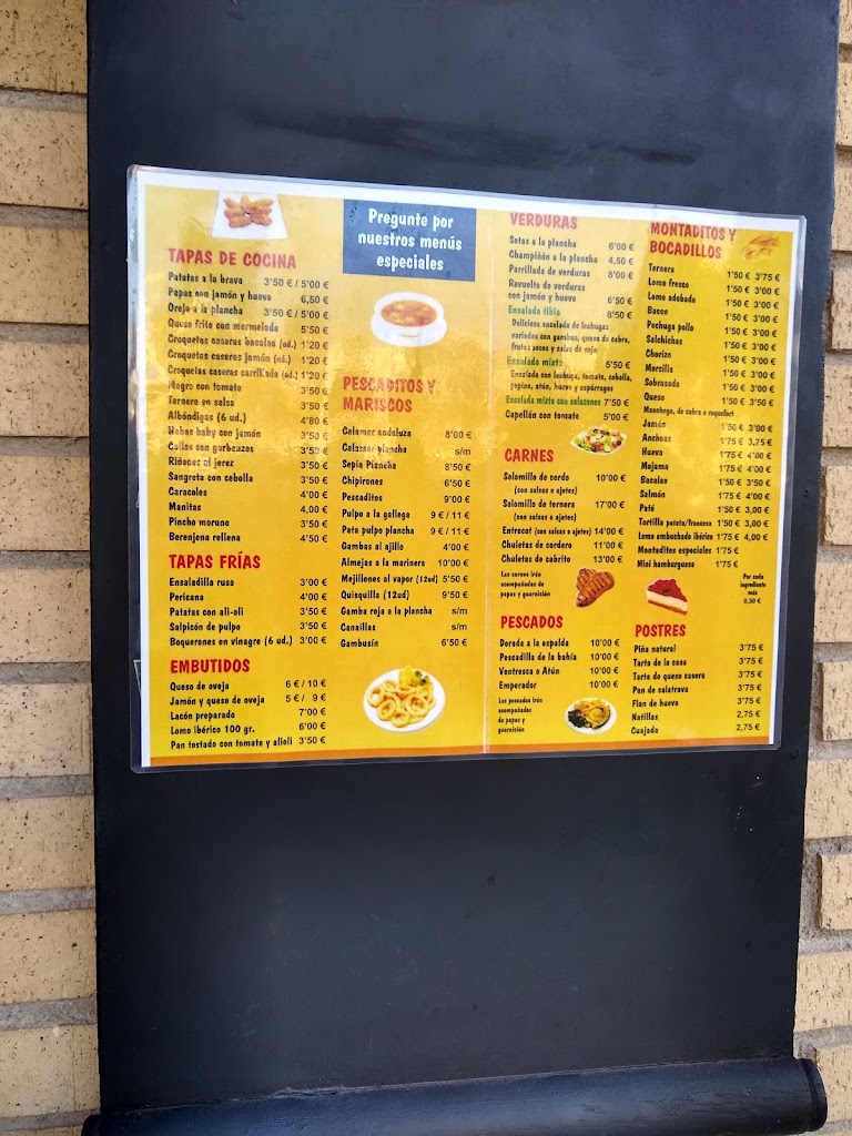 Restaurante Alondra — Carta