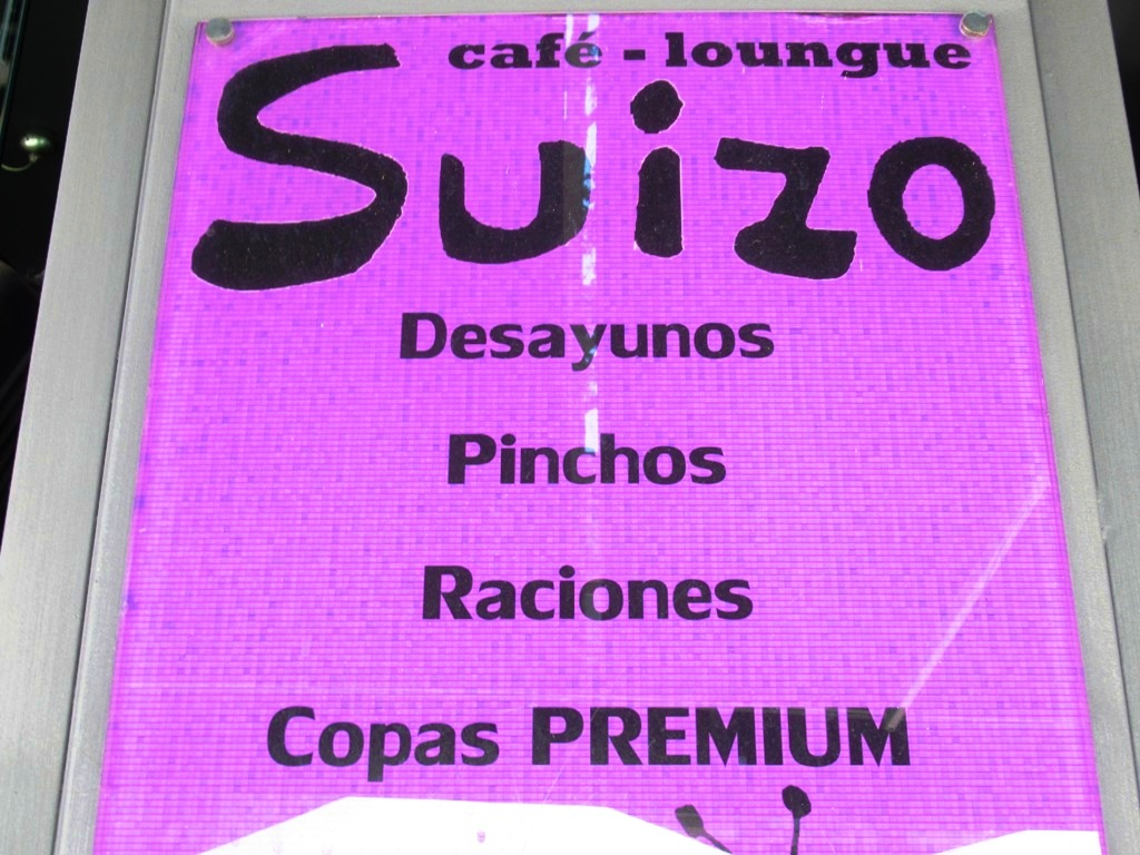 Cafe-lounge Suizo — Carta
