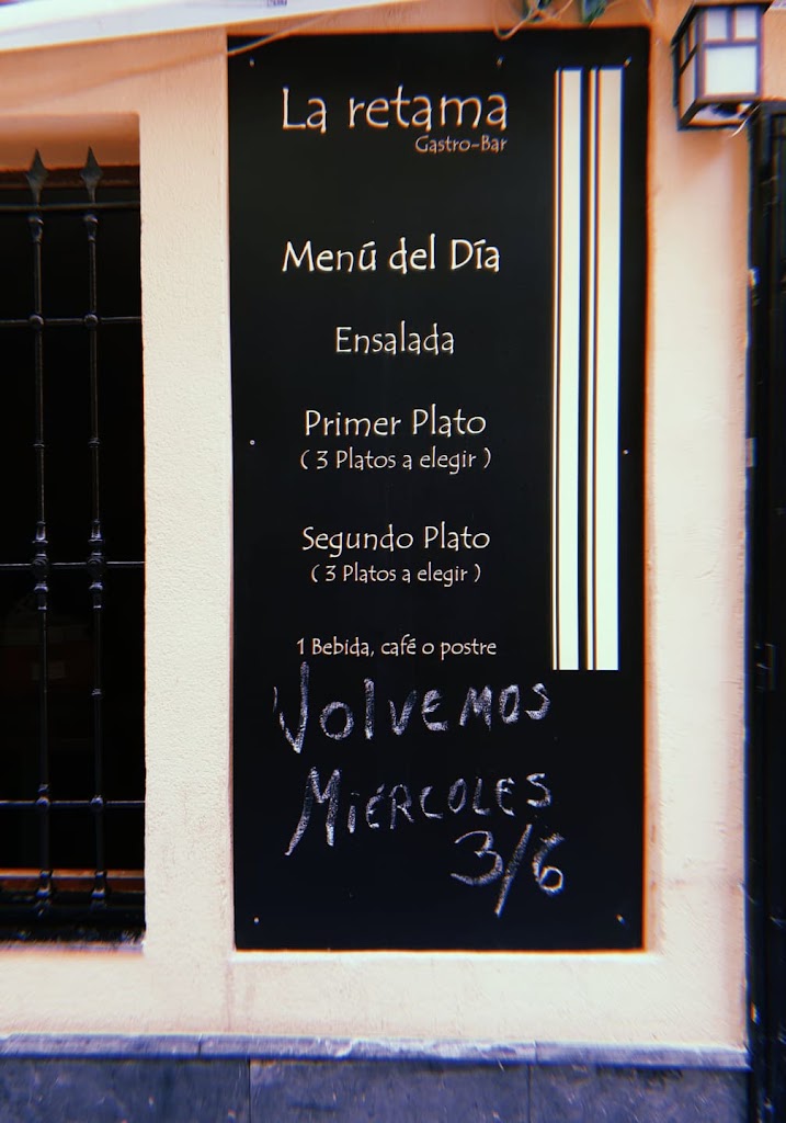 Restaurante La Retama — Carta