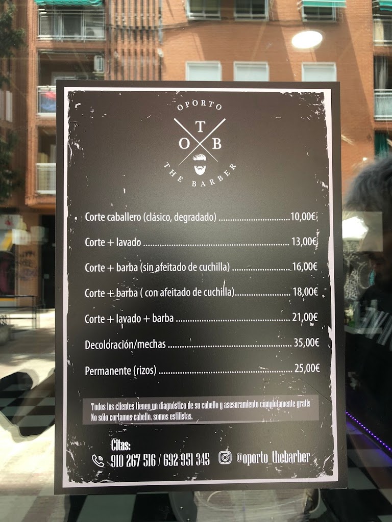 Oporto Hair Studio peluqueria Barberia — Carta