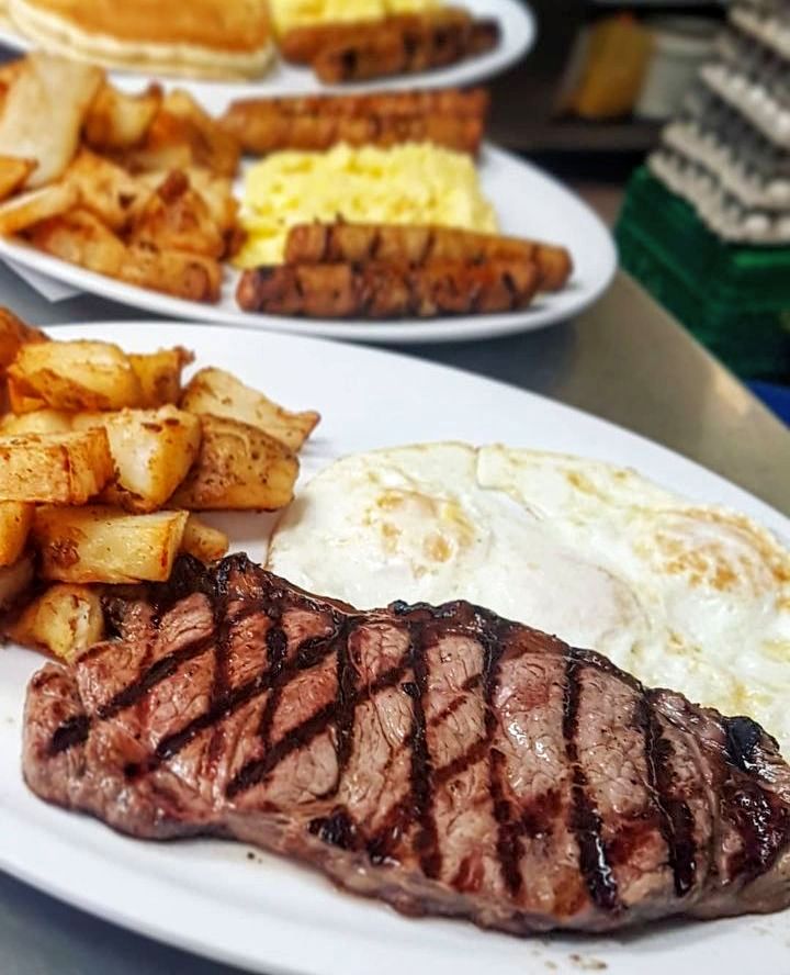 Steak and eggs