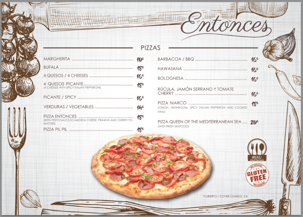 ENTONCES.....da Marco "Restaurante & much more......." — Carta