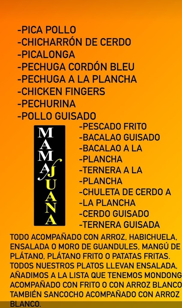 Mamajuana cafe bar Vigo — Carta