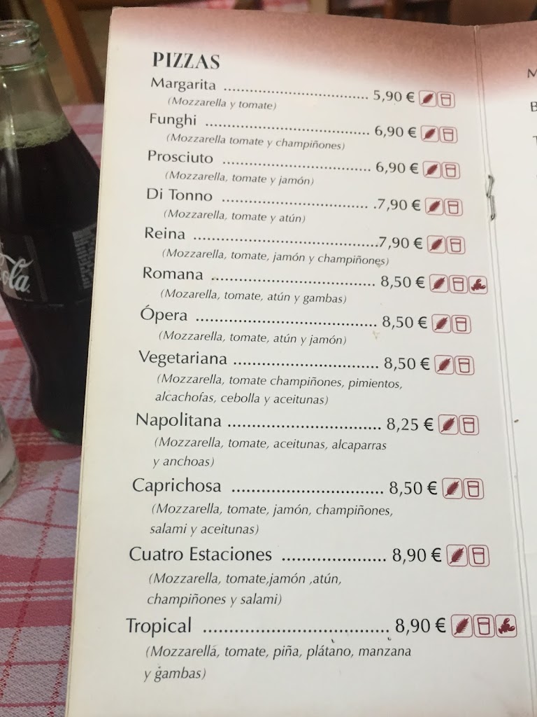 PIZZERIA EL CAPRICHO — Carta