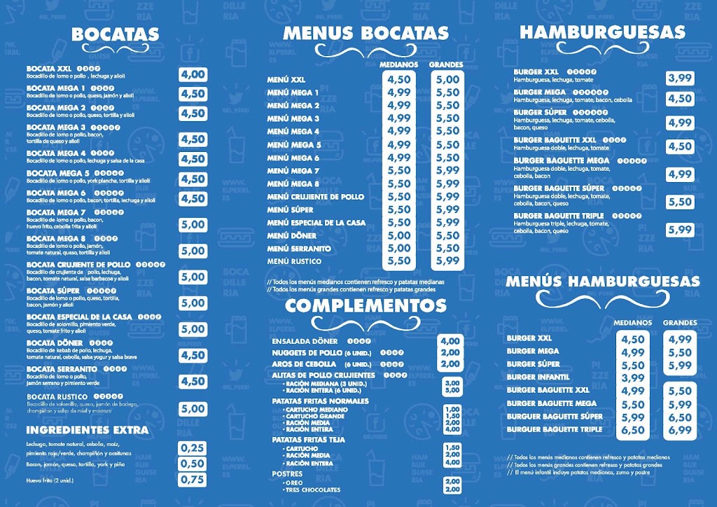 El Perri Food Experience — Carta