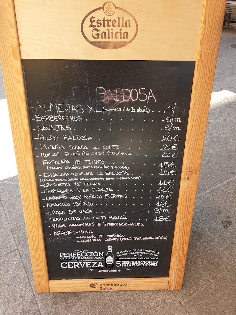 Bar La Baldosa — Carta