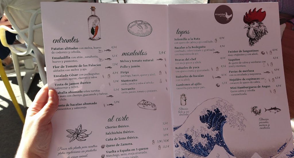 Restaurante Caprichos Del Chef — Carta