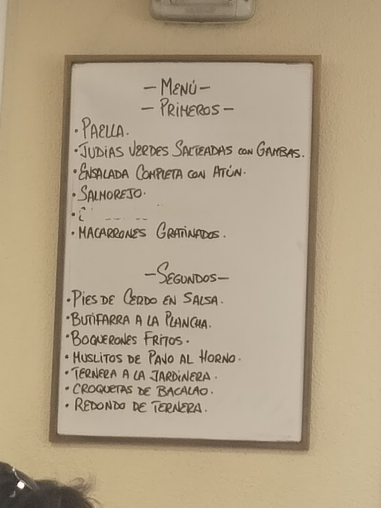 Bar Minguet — Carta
