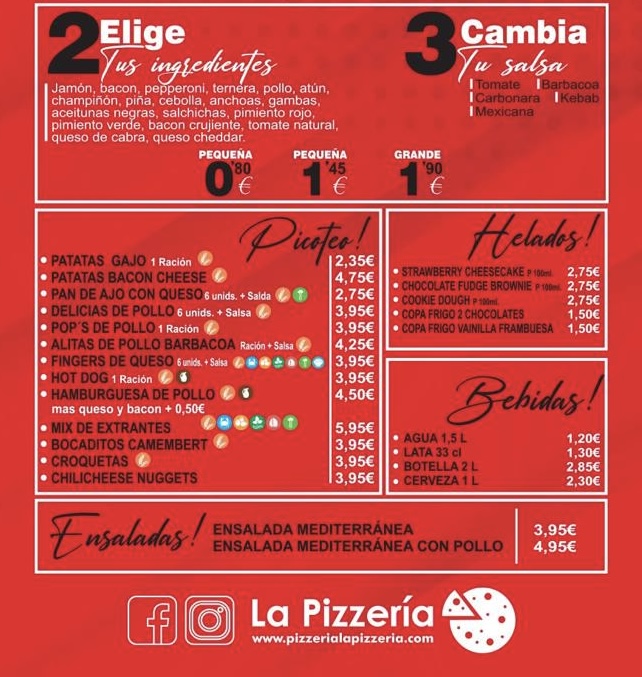 La Pizzeria — Carta