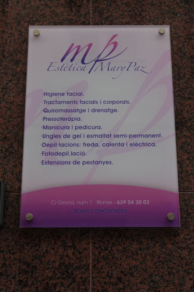 Estetica MaryPaz — Carta