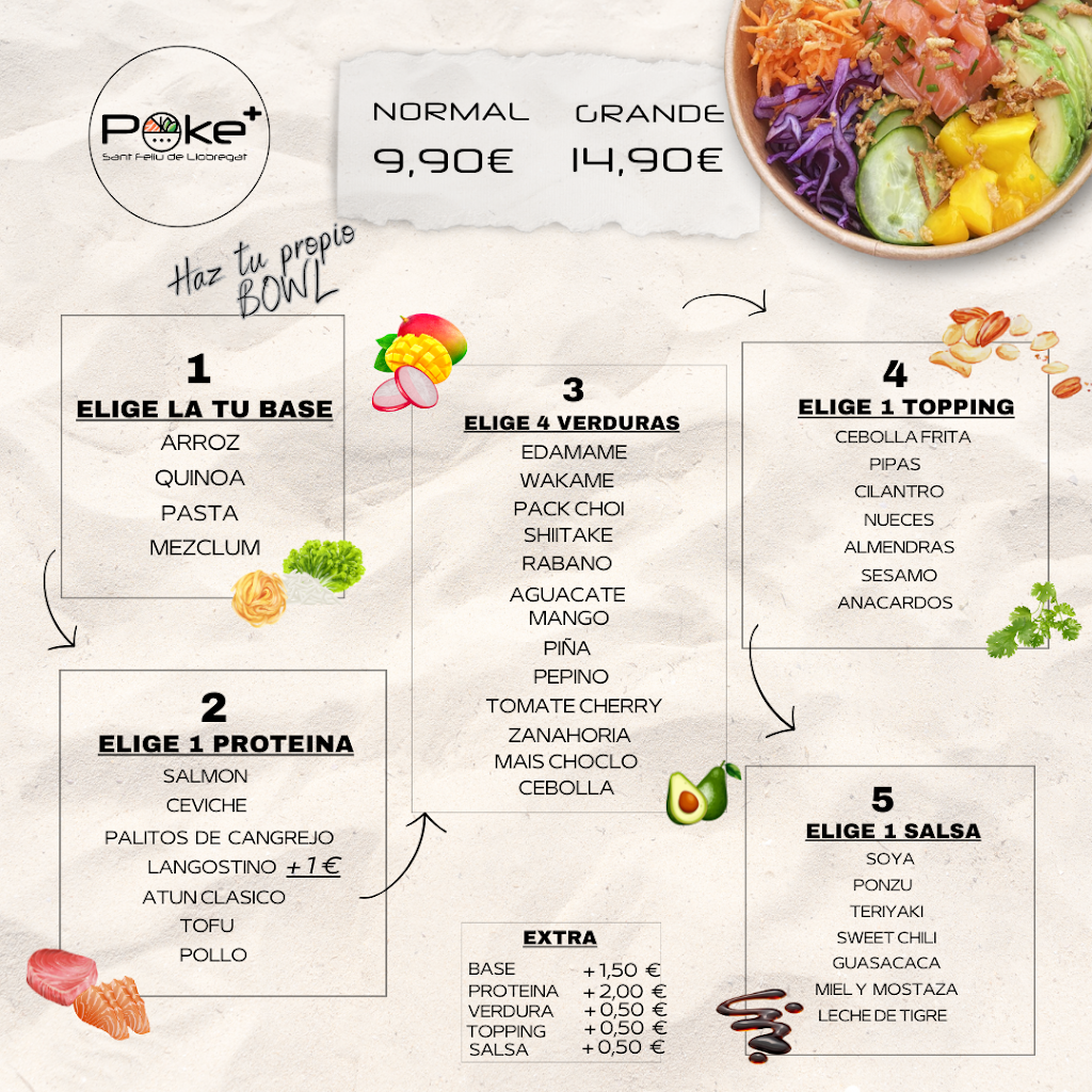 Poke+ Sant Feliu — Carta