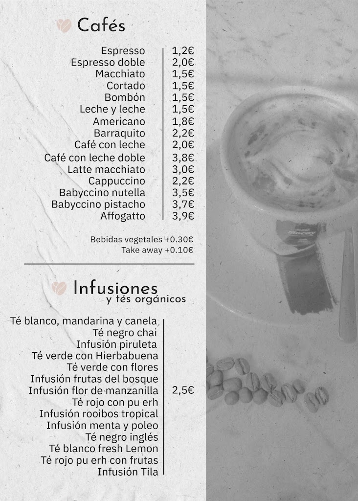 El Cafe de Mama — Carta