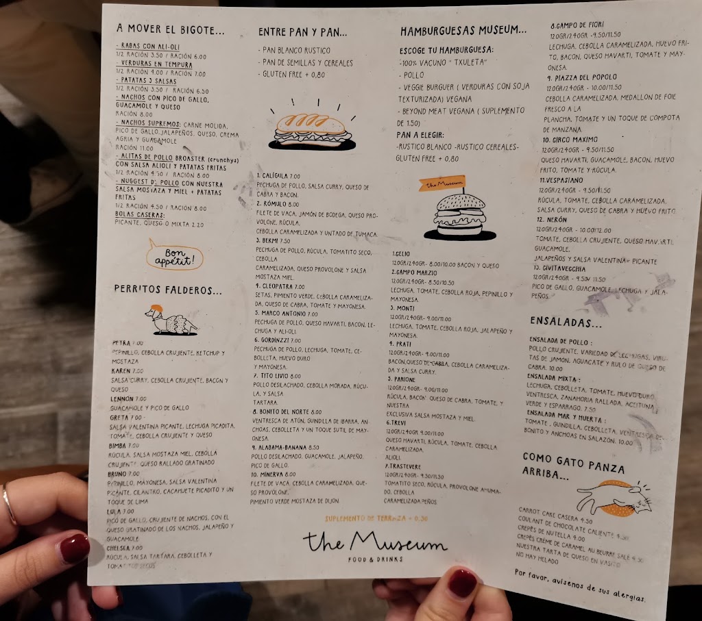 The Museum food & drinks — Carta