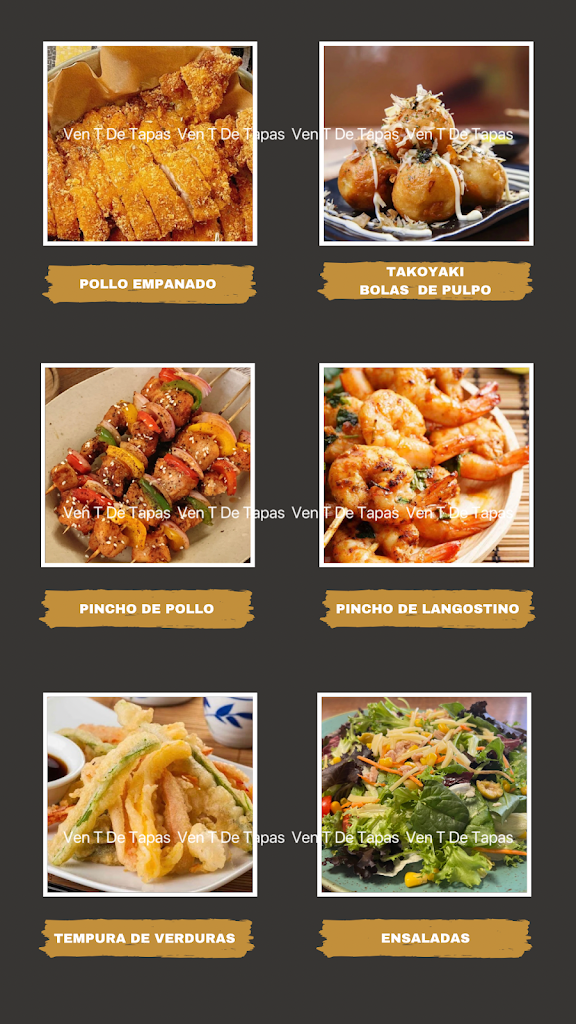 Ven T de Tapas — Carta