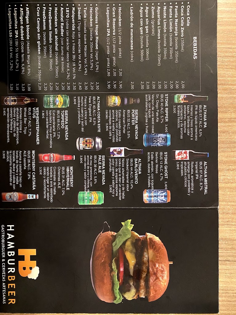 Hamburbeer — Carta