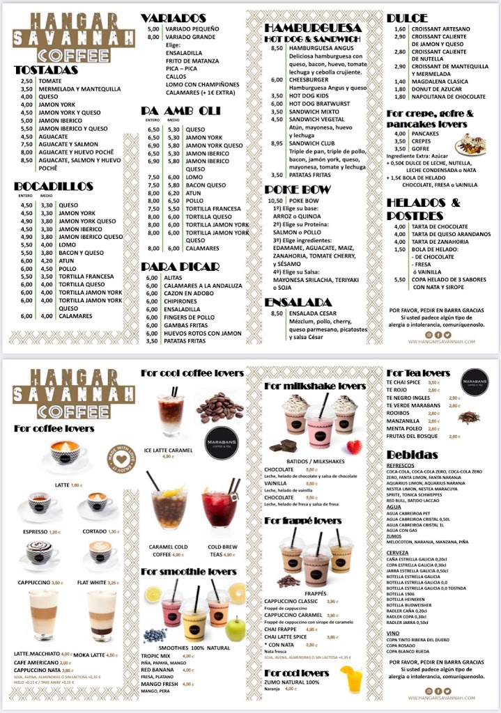 Hangar Savannah — Carta