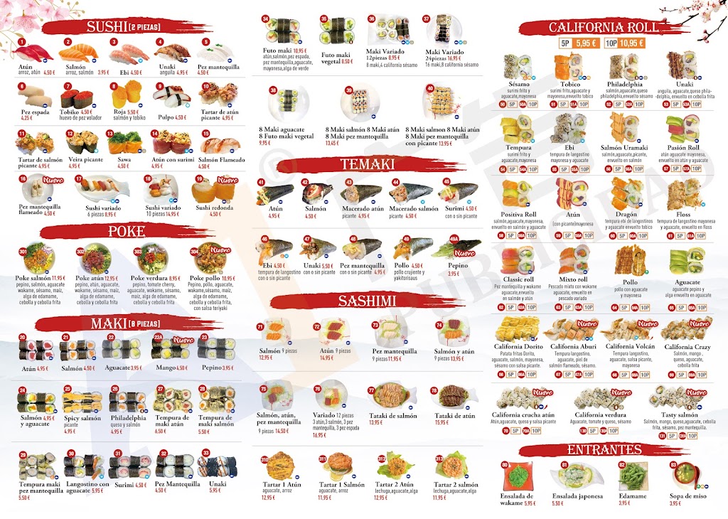 Restaurante Ok Sushi — Carta