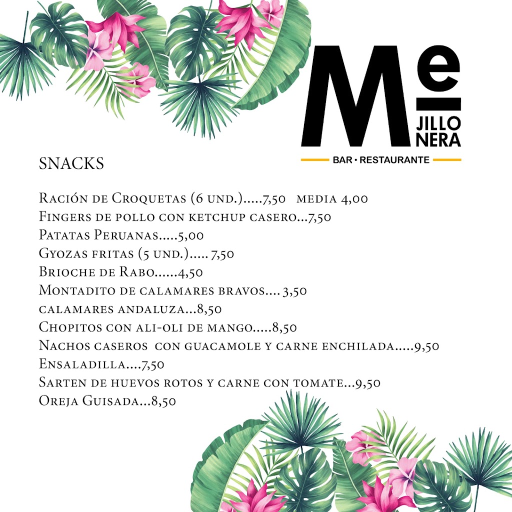 Bar-Restaurante Mejillonera — Carta