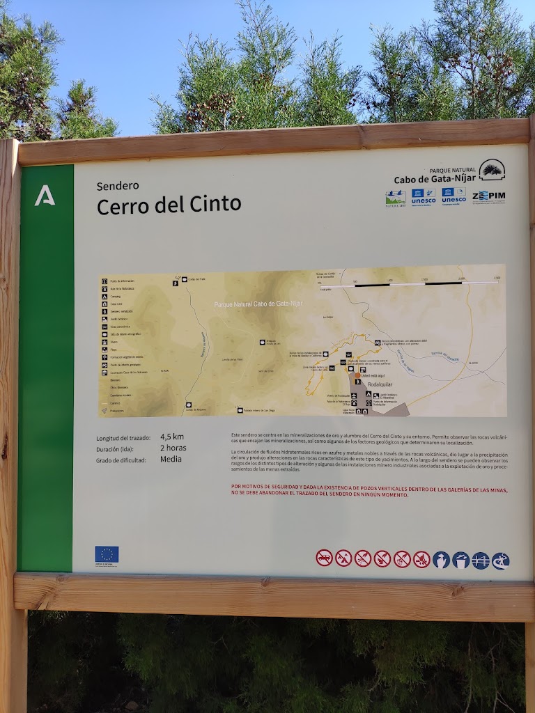 Sendero Cerro del Cinto — Mapas de propiedad