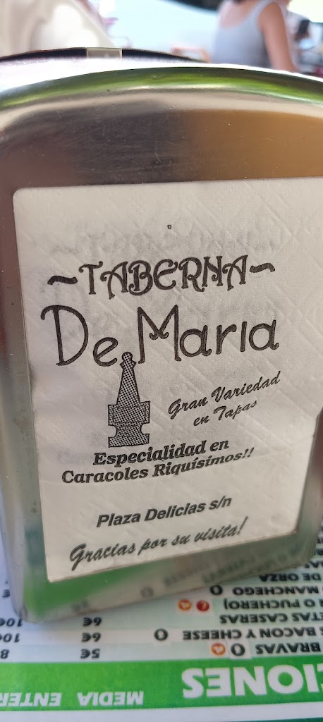 Taberna "De Maria" — Carta