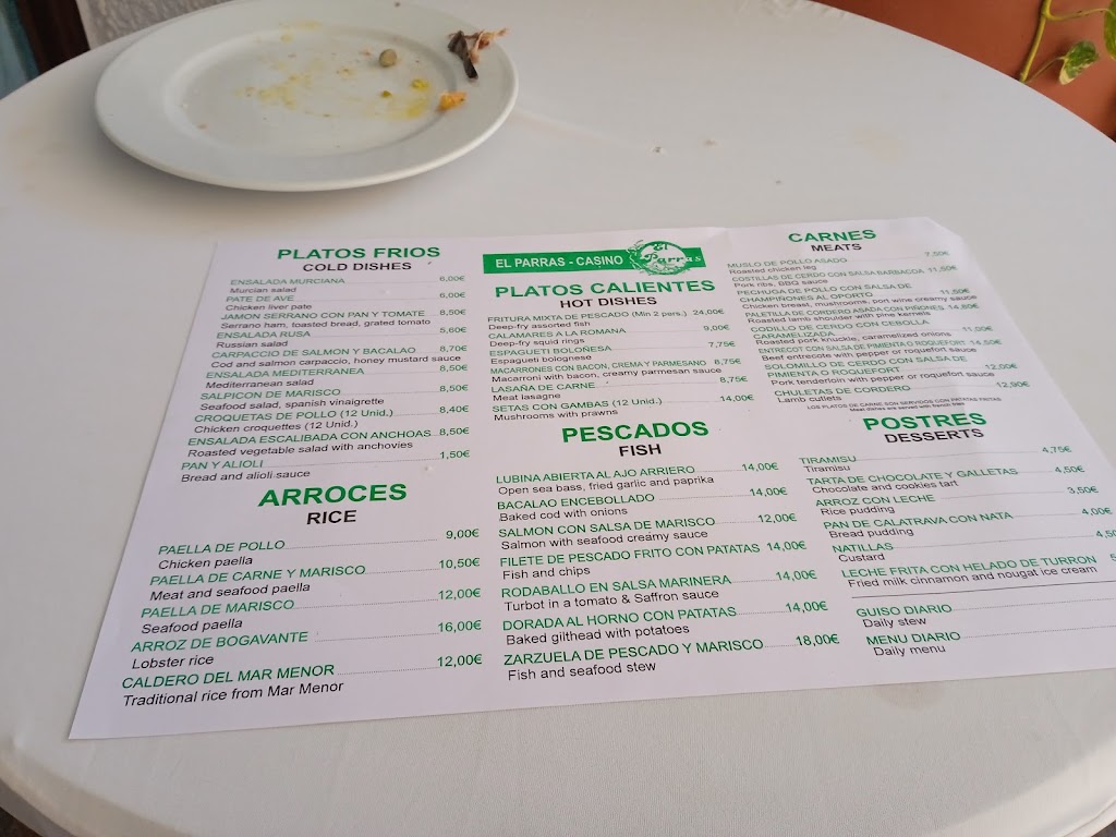 Casino San Pedro — Carta