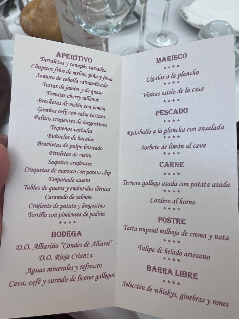 Restaurante Balcobo — Carta
