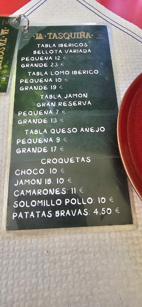 La tasquina — Carta