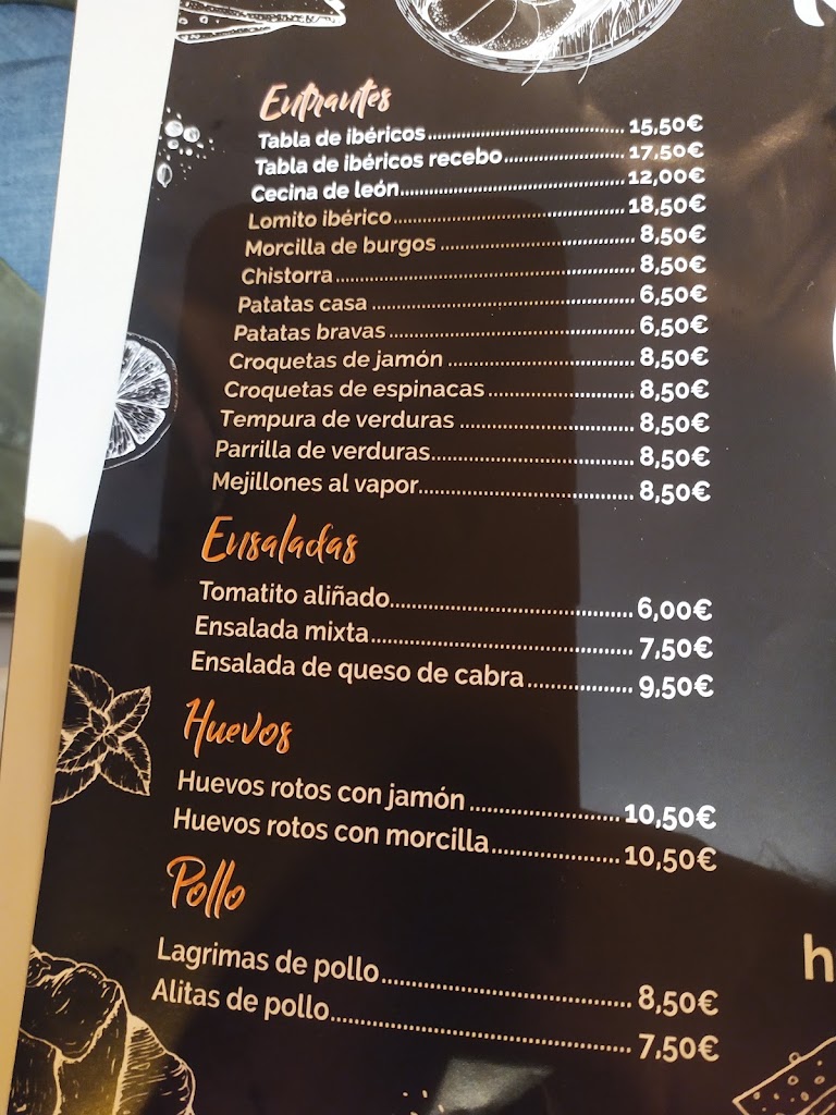 Restaurante Rodado — Carta