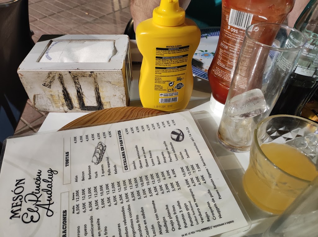 MESON El Rincon Andaluz. — Carta
