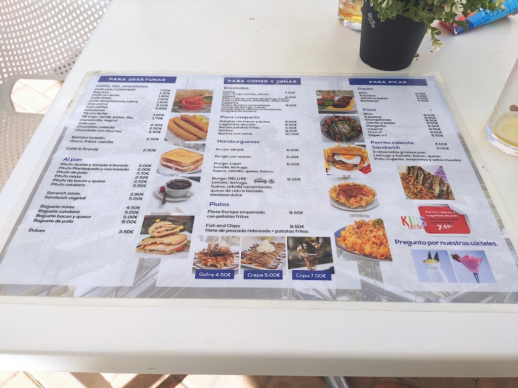 Cafe Bar Europa Benalmadena — Carta