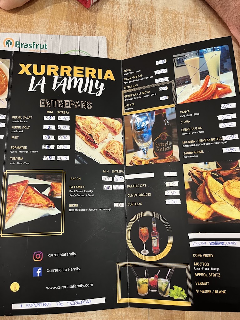 Xurreria La Family — Carta