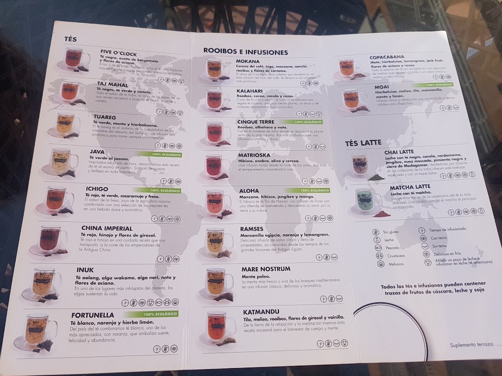 Cafe Bar La Galeria — Carta