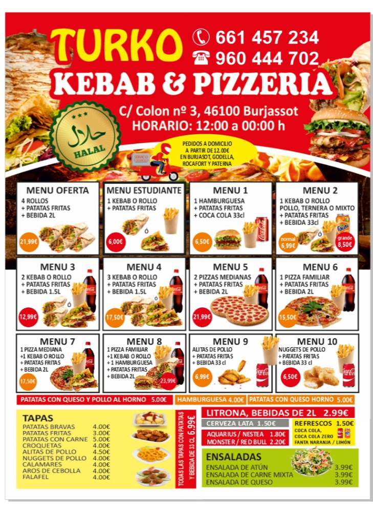 Turko kebab pizzeria — Del propietario