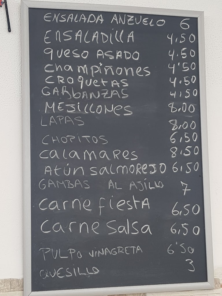 Guachinche el Anzuelo — Carta