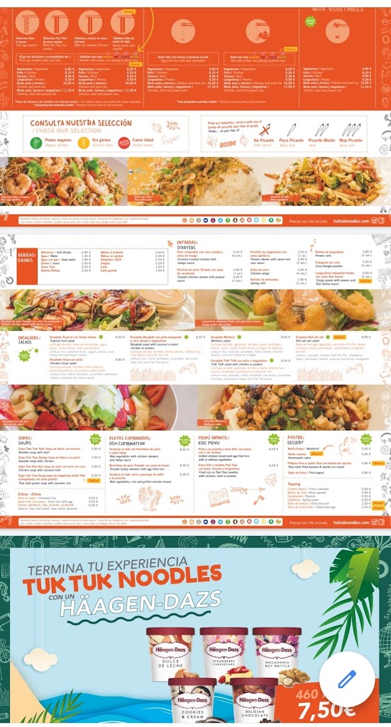 Toc Toc Noodles by Tuk Tuk (Rincon de la Victoria) — Carta