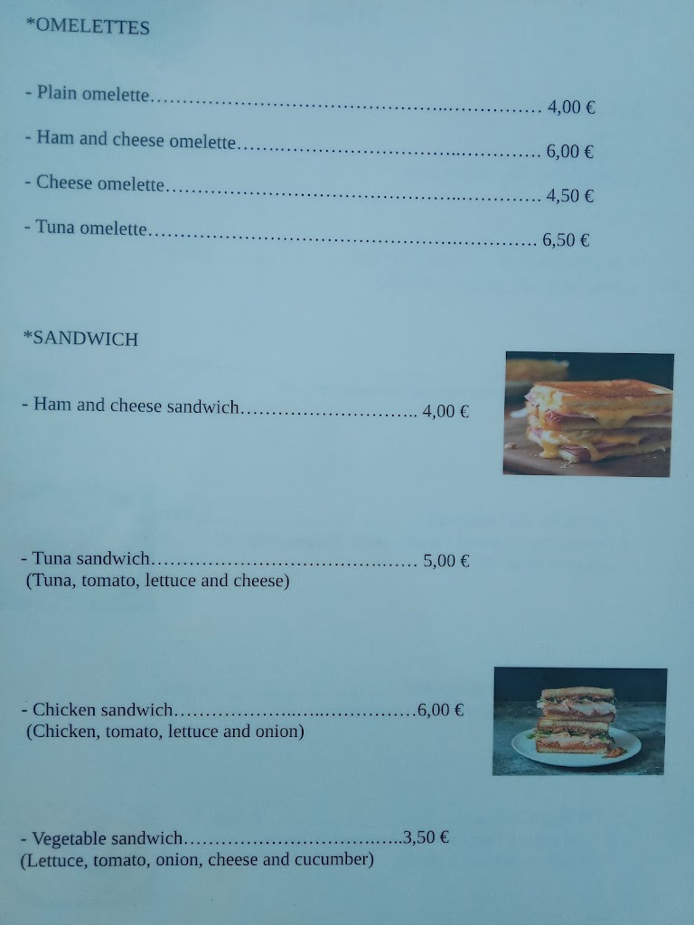 NACOR'S KIOSKO — Carta